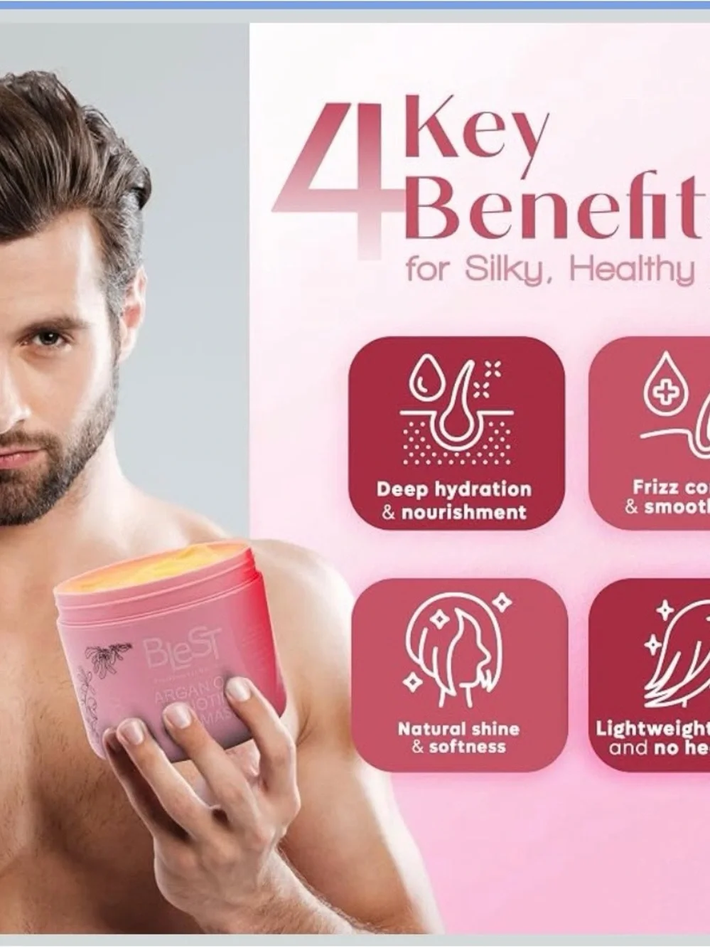 Blest Argan Oil & Biotin Hair Mask - Nourishing Treatment